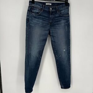 Moussy Dark Blue Ankle Jeans